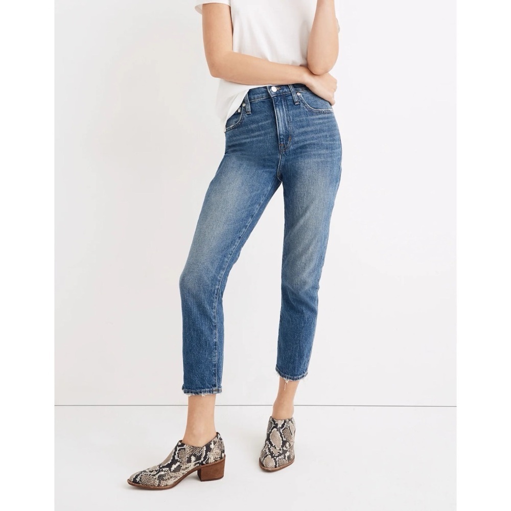 Madewell The Tall High-Rise Slim Boyjean in Lavern Wash